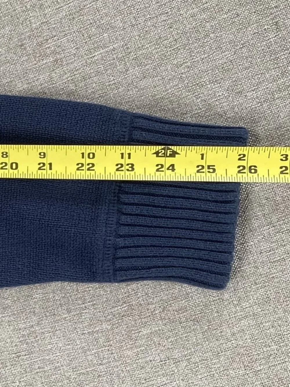 Eddie Bauer 1/4 Zip Ribbed Knit Sweater Top Men's XL Blue Casual - Picture 12 of 13